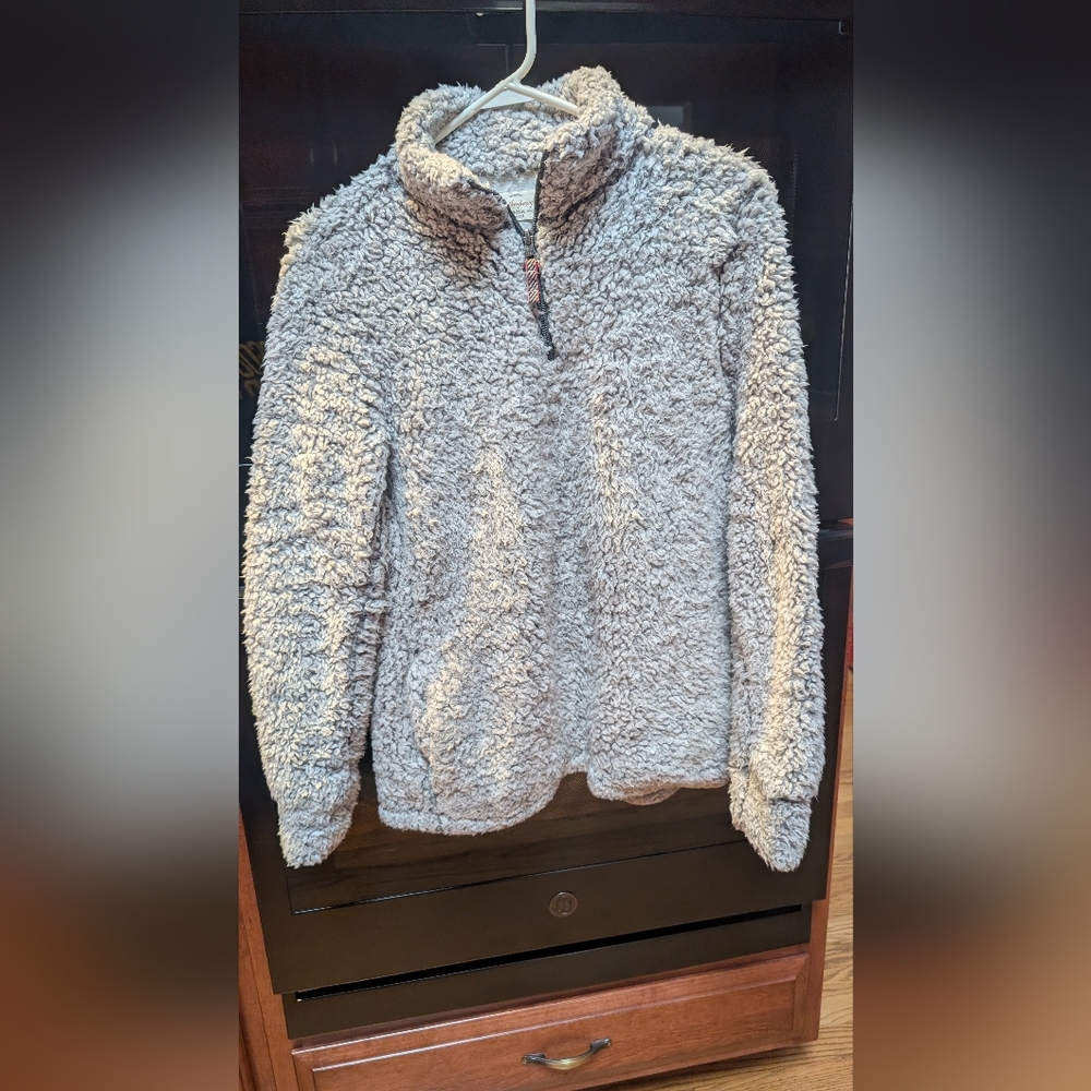 Weatherproof Gray Sherpa Fleece Hoodie